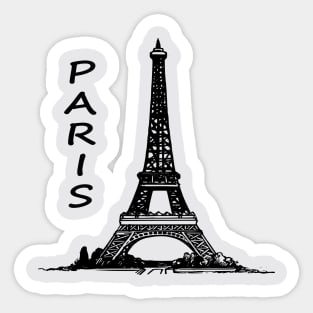 Paris Eiffel Tower City Of Romance And Love Sticker